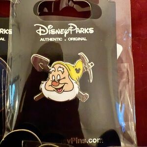 Disney Parks Dwarf Pin with Yellow Hat
